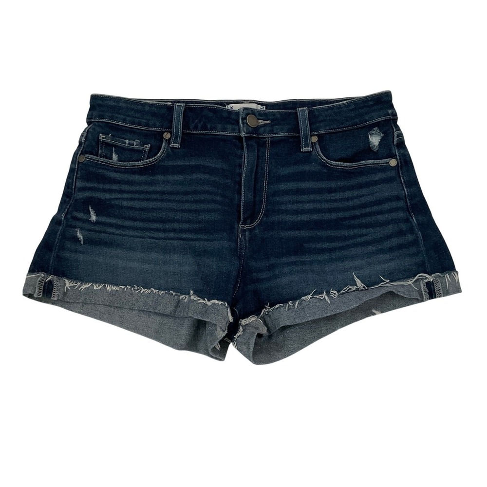 Paige Jimmy Jimmy Short Dark Wash Denim Shorts - Size 28